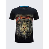 Plus Maat S-4XL 3D One-Eyed Animal Printed Korte T-Shirts Persoonlijkheid Mens Korte T-shirt