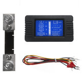 Monitor de voltaje de batería de CC de pantalla LCD 0-200V voltios amperios para autos, vehículos recreativos, sistemas solares