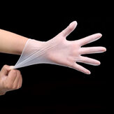 100 шт ПВХ Ltex рабочие перчатки Порошок бесплатный прозрачный обслуживание питание страховой защитные рабочие перчатки