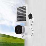 Câmera de vigilância Wifi com energia solar, câmera IP com visão noturna, intercomunicador de voz do aplicativo