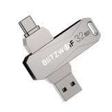 BlitzWolf BW-UPC2 2'si 1 arada Type-C USB3.0 Flash Sürücü Ultra hızlı İletim 360 ° Dönme Çinko Alaşım 32GB 64GB Destek OTG Pendrive USB Disk