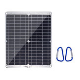 لوحة شمسية خلفية من الألومنيوم بسعة 50 واط و 18 فولت ثنائية القاعدة مع شاحن USB مزدوج بتيار 12 فولت / 5 فولت للسيارات والمركبات البحرية