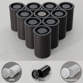 10 potes de plástico vazios para tinta, recipiente de filme de amostra de creme, frasco cosmético miniatura para armazenamento, recipientes de potes para unhas 32x54mm