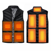 iMars® Enusic 9 almofadas de aquecimento colete elétrico aquecido USB manga curta jaqueta quente aquecedor de corpo almofada térmica de inverno
