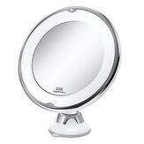 10x увеличительное Макияж Косметическое зеркало круглое Ванная комната Зеркала с Светодиодный
