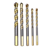 Drillpro 5pcs 6/6/8/10/12mm Multi Purpose Carbide Tipped Drill Bit Set for Masonry Ceramic Tile Wood Metal Concrete Stainless Steel Hole Saw Cutter