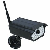 Caméras de surveillance factices GUUDGO avec lumière clignotante à LED solaire, caméra de simulation solaire CCTV avec capteur infrarouge