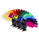 ورق بطاقات فلتر ألوان الجيلز الشامل 20 في 1 العالمي للتصوير وفلاش الالتقاط السريع وأضواء الفيديو الخفيفة الثابتة
