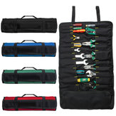 Tragbare Oxford-Werkzeugrolle mit 22 Taschen, Schraubenschlüssel, zusammenklappbare Aufbewahrungstasche für Werkzeuge