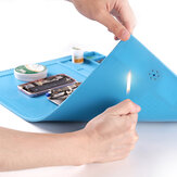 BSET S-180A1 550x350mm Tapis antistatique isolant thermique pour réparation de téléphone portable Table de travail avec adsorption magnétique des pièces publicitaires