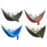 キャンプ用蚊帳ハンモック、超軽量キャンプハンモックビーチスイングベッドハンモック、アウトドアでのバックパッキング、サバイバル、または旅行用