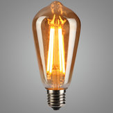 AC85-265V E27 ST64 4W 温かい白 レトロなアンティーク COB エジソン LED ライト電球、家庭用リビングルームの装飾用