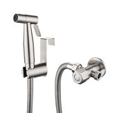 304 rozsdamentes acél hordozható WC bidé zuhany permet T-adapter csövezettel
