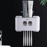 Dispensador de creme dental automático 5 Dispensador de Escova de Dentes Titular Suporte de Montagem de Parede Banheiro