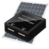 Regolatore di carica di potenza per pannello solare da 5V 3A con doppia porta USB, colore nero