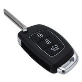Carcasa de llave de control remoto con 3 botones con cuchilla y batería para Hyundai Santa Fe IX35 i20 2013-2014