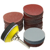 120Pcs 50mm SandPaper Backing Pad Sandind Disc Polishing Set Abrasive Cleaning Tools
