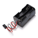 Caixa de bateria do suporte de receptor, 4 AA, modelo RC, plug do servo 6v