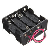 12V 8 x AA Batterie Clip Slot Holder Stack Box Case 6 Zoll Kabel