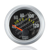 Water Temperature Celsius Gauge with Carbon Fiber Face Yellow LED 