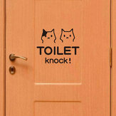  Nette Katze Badezimmer WC wasserdichte Wand Plakat Sticker