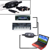MIDI USB ケーブルコンバーター PCから音楽キーボードアダプターへ
