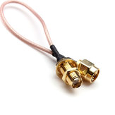DANIU Cable Coaxial RG316 de 5 pulg Male a Female SMA Nut Bulkhead Crimp