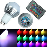 GU10 16 Color RGB 3W Remote Control LED Light Bulbs 85-265V