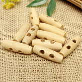 50pcs Wooden Knitting Buttons DIY Sewing Horn Toggle Clothes Buttons