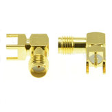 2pcs SMA Female Adapter Right Angle Solder For PCB Board RF RF Connector for RC Drone FPV Racing