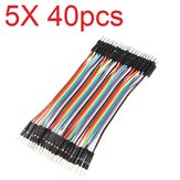 5X40pcs 20cm Male to Male Color Breadboard Cable Jump Wire Jumper For RC Models