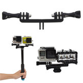 Double Sport Camera Holder Handle Grip Monopod Mount Adapter For Gopro Xiaomi Yi SJcam