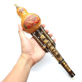 Flauto di cetra di zucca di bambù naturale in tonalità C strumento di minoranza cinese
