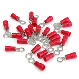 25個の赤いゴムPVC端子絶縁リングコネクタRC 0.5-1.5mm²