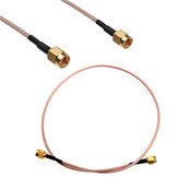 50cm SMA Male To SMA Male Bulkhead RF Coax Pigtail Cable Adpter Connector RG316