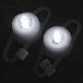 Bike Bicycle 2 Modes Tie-On Light Keychains White LED(1 pair)