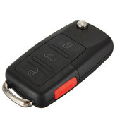 Uncut Remote Flip Key Fob Transmitter 4 Buttons for VW Jetta Golf