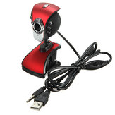 USB 50M 6 LED Gece Görüş Web Kamerası Kamera Mic PC Laptoplu Web Kameraları