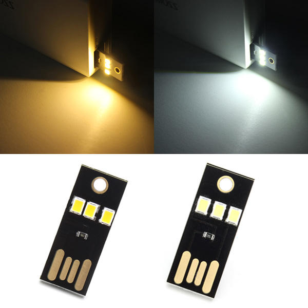 0.2W Wit / Warm Wit Mini USB Mobile Power Camping LED Lichtlamp