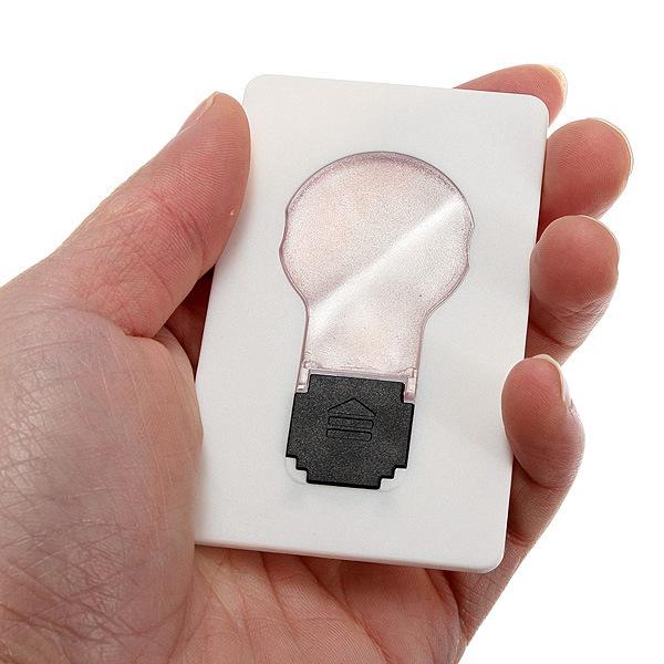 2 pezzi di lampada portatile a LED per carte da tasca Lampada da portafoglio Luce di emergenza