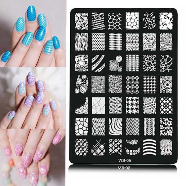 

Печать изображений для дизайна ногтей Пластина Шаблон для штамповки лака DIY Советы Дизайн