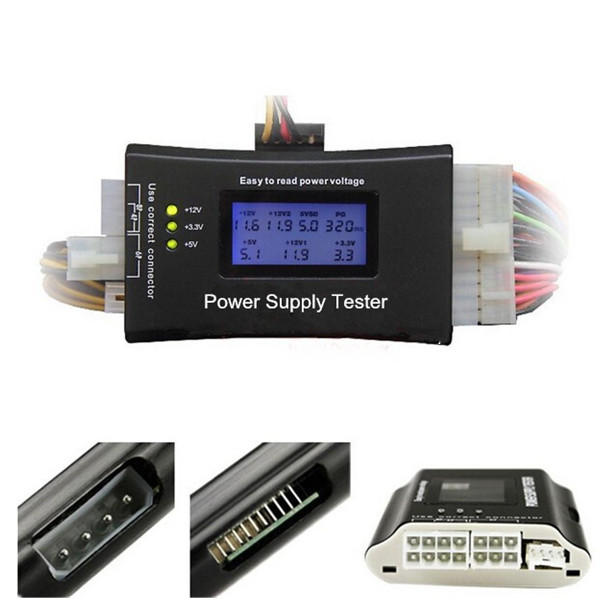 MeterMall Electronics Digital LCD Power Supply Tester Multifunction Computer 24 Pin LCD HD ATX BTX Voltage Test