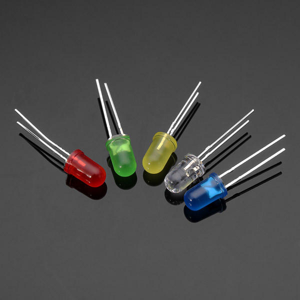 100pcs 20mA F5 5MM 5 Colors Ultra Bright LED Diode For DIY Projects