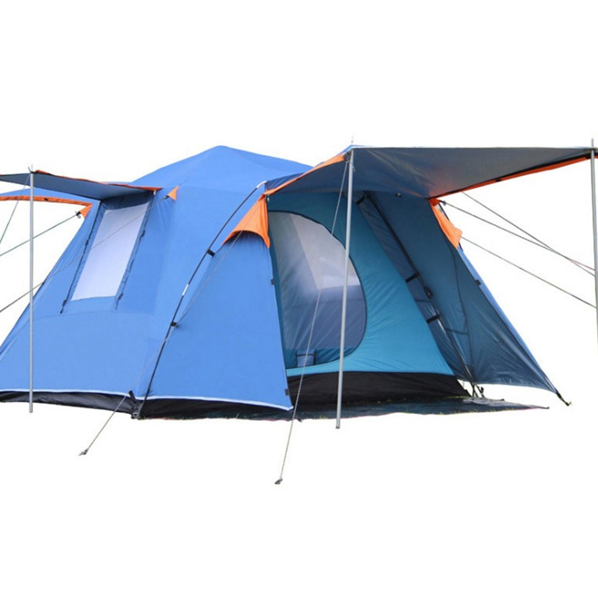 Рюкзак для пеших прогулок с автоматической палаткой на 3-4 человека, водонепроницаемой двухслойной крышей и тентом от солнца.