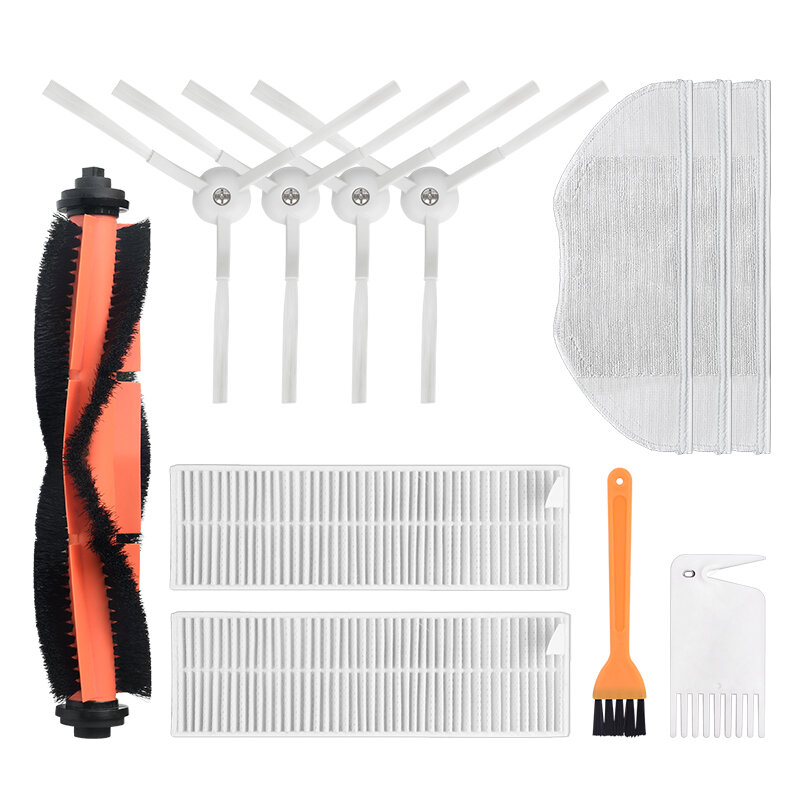 12pcs Replacements for Xiaomi Mijia G1 Vacuum Cleaner Parts Accessories Main Brush*1 Side Brushes*4 
