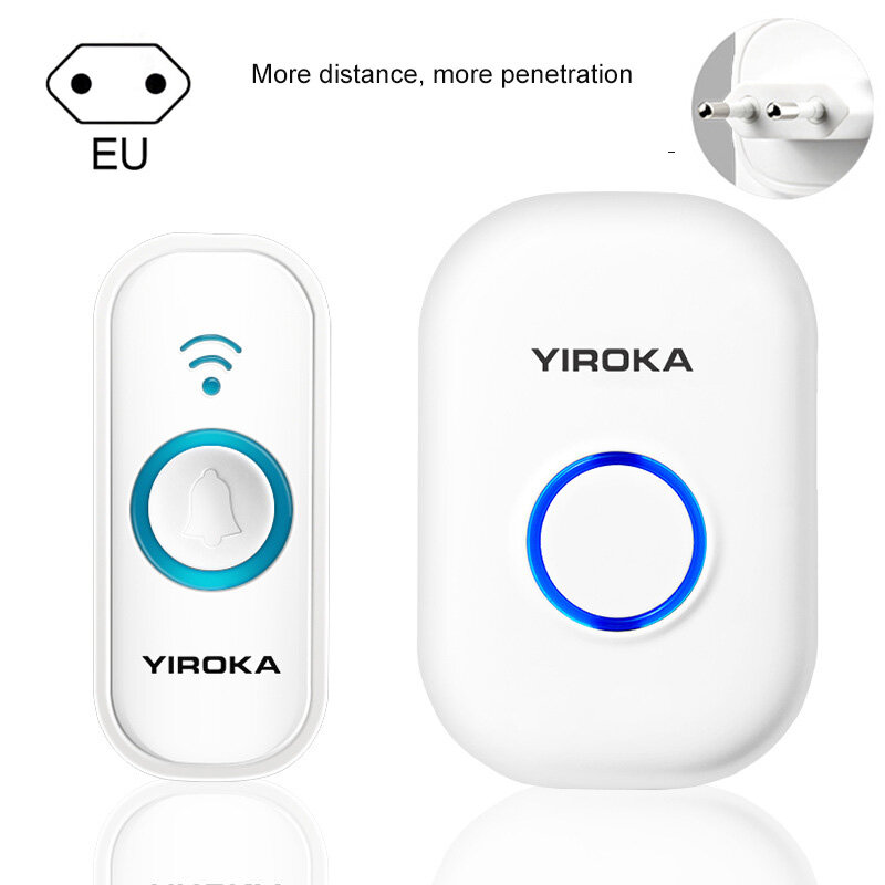 YIROKA W101 433Mhz Wireless Doorbell 150M Long Wireless Distance Home Welcome Smart Door Chimes