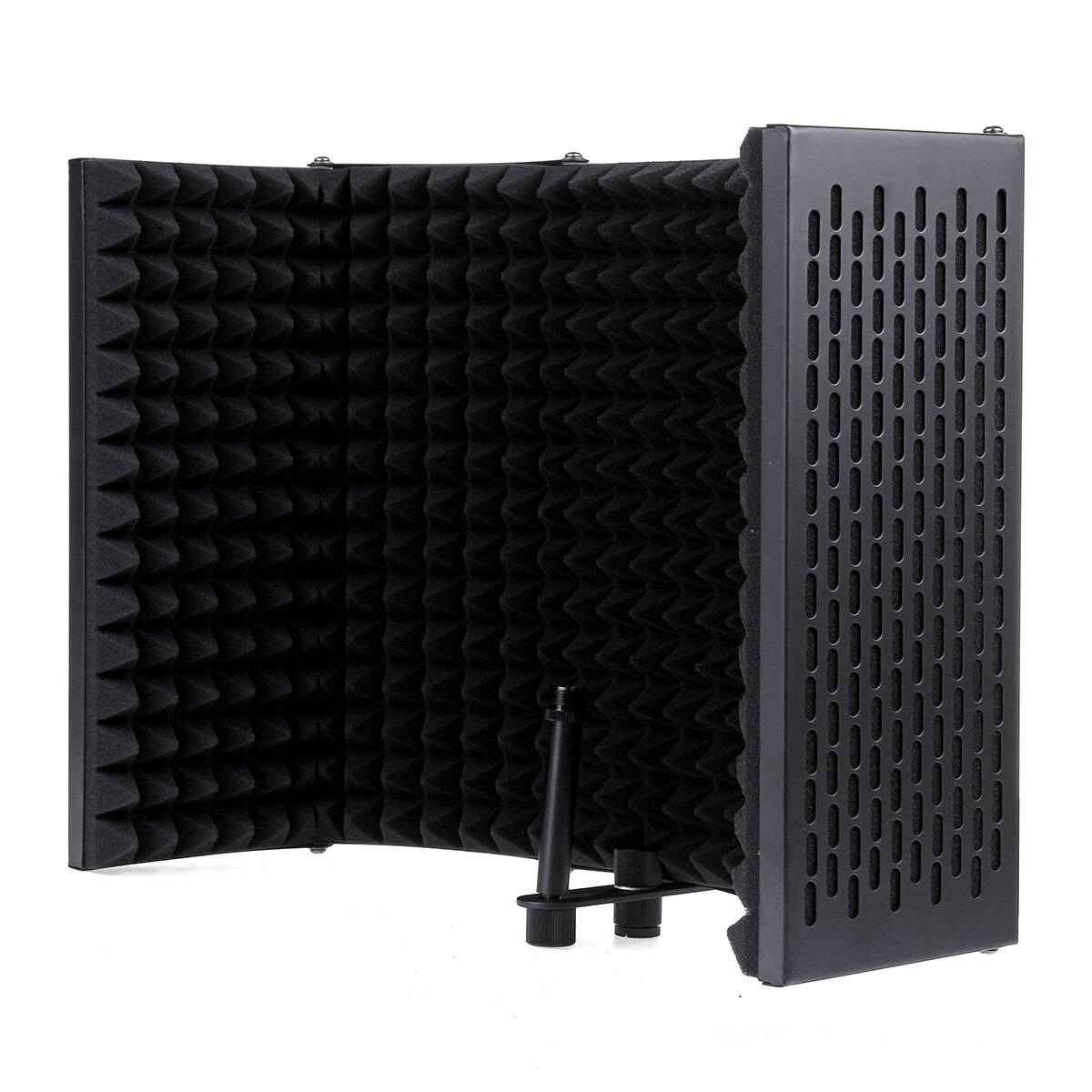 5 Panel Foldable Studio Microphone Isolation Shield Recording Sound Absorber Foam Panel Support Brac