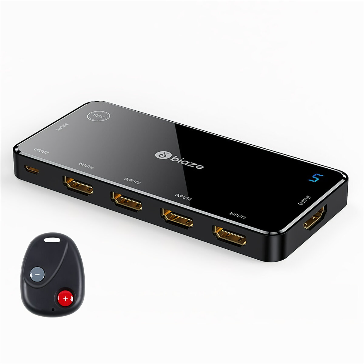 

Biaze ZH115 HDMI-compatible Switcher 2.0 Version 5 In 1 Out 4K@60Hz 3D HD Multi-picture Display HDMI-compatible Video Ad