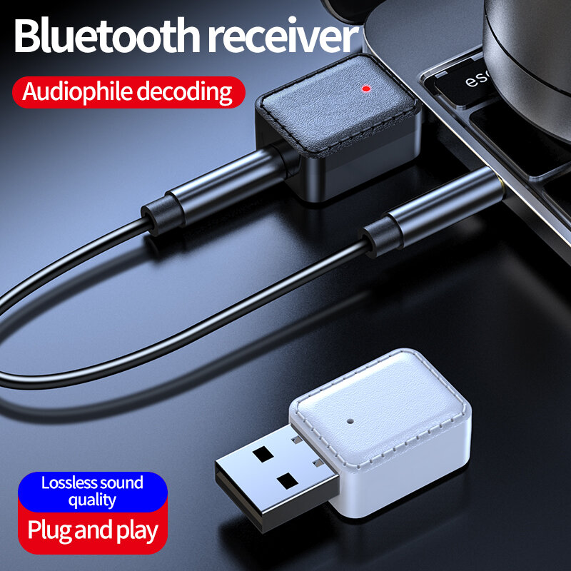 Bakeey bluetooth 5.0 draadloze usb bluetooth audio-ontvanger zender voor iphone 12 Pro voor Samsung 
