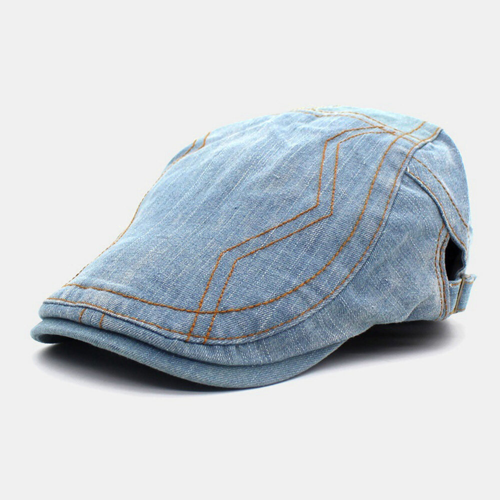 Unisex gewassen gestikte voorwaartse hoed Fahion Travel Outdoor zonnescherm baret Cap borduurhoed